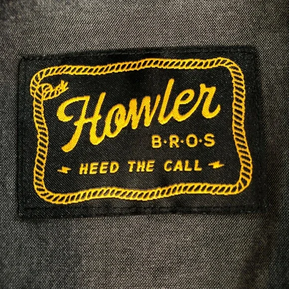 Howler Bros Heed The Call Mens Shirt L Grey Cotton Short Sleeve - Picture 6 of 16